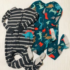 Set of 2 Footie PJs